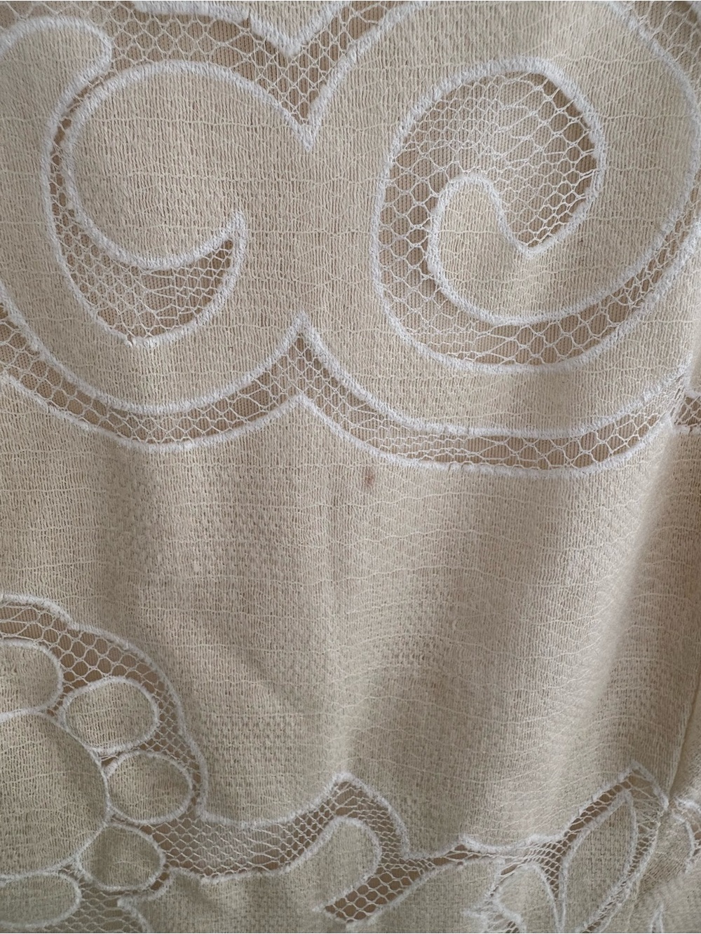Bar III Cream Ivory Embroidered Lace Dress Size Small Sleeveless Fit & Flare - Picture 4 of 5
